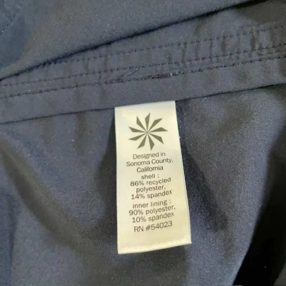 Athleta Skort Skirt Navy Blue Stripe with Zip Pockets Tennis Golf Hike Size‎ 10P